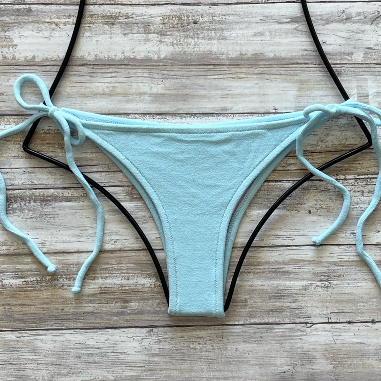Reina Olga Miami Bikini Bottom | Baby Blue | Size 3 Large | Tie Side